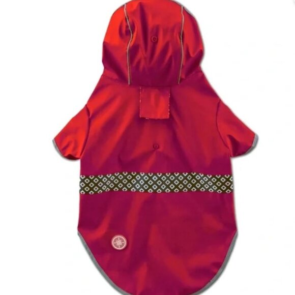 Good2Go Other - Dog Coat: Red Reversible Reflective Raincoat, Large